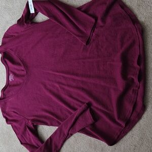 Old Navy Women's Burgundy Long Sleeve Tee NWT